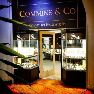 store front of commins and co jewellers dublin ireland